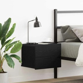 vidaXL Κομοδίνο Μαύρη Οξυά 40 x 30 x 30 εκ Επεξεργασμένο ξύλο