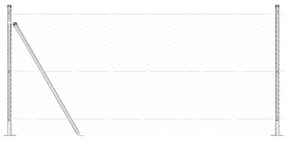 vidaXL Στύλος Περιφράξεων Ασημί 10 x 1 μ (36 mm πλέγμα) Ατσάλι