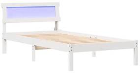 vidaXL Σκελετός Κρεβατιού Λευκό 100 x 200 cm Μασίφ ξύλο πεύκου
