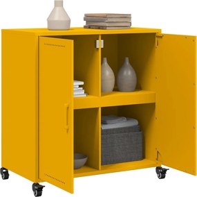 vidaXL Ντουλάπι Μουσταρδί 68x39x72 εκ. από Ατσάλι