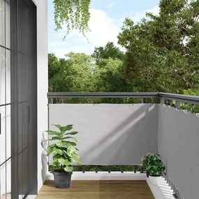 vidaXL Περίφραξη Μπαλκονιού Προστατευτική Γκρι 600x120 εκ. από PVC
