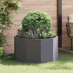 vidaXL Γλάστρα Μαύρο 90 x 90 x 50 cm Ατσάλι