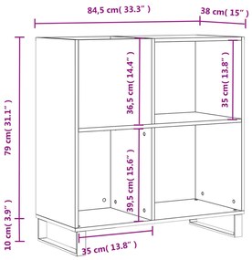 ΔΙΣΚΟΘΗΚΗ ΜΑΥΡΗ 84,5 X 38 X 89 ΕΚ. ΑΠΟ ΕΠΕΞΕΡΓΑΣΜΕΝΟ ΞΥΛΟ 831781