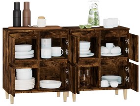 vidaXL Ντουλάπια 2 τεμ. Καπνιστή Δρυς 60x35x70 εκ. Επεξεργασμένο Ξύλο