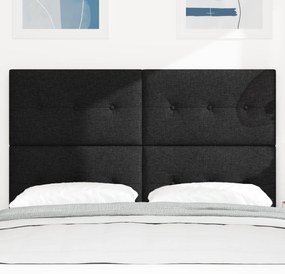 vidaXL LED Κεφαλάρι Μαύρο 80 εκ Υφασμάτινο