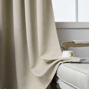Beauty Home Κουρτίνα Blackout σκίασης με 8 κρίκους Ideal Art 8400 140x270 Άμμου