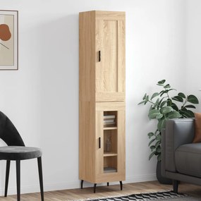 vidaXL Μπουφές Sonoma δρυς 34,5 x 34 x 180 εκ. από Επεξεργασμένο Ξύλο