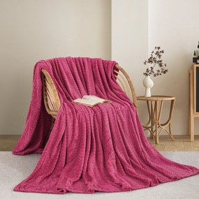 Κουβέρτα Fleece Ημίδιπλη (180x240) AdamHome 550 Fucshia