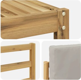 vidaXL Σετ Καναπέ Στερεό Ξύλο Ακακίας