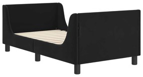 vidaXL Κρεβάτι Παιδικής Κρεβατοκάμαρας με Κεφαλάκι Μαύρο 80 x 160 cm