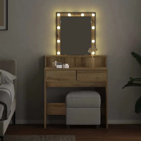 vidaXL Κομμωτήριο artisan δρυς 80 x 41 x 144.5 εκ Επεξεργασμένο ξύλο