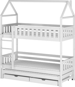 Παιδική Κουκέτα Σπιτάκι IGA 90x190 white