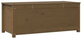 vidaXL Κουτί Αποθήκευσης Καφέ Μελί 110x50x45,5εκ από Μασίφ Ξύλο Πεύκου