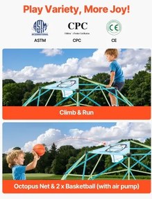 VEVOR Climbing Dome 10FT Geometric Dome Climber Jungle Gym 1000LBS Max Loading