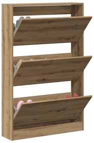 vidaXL Ντουλάπα Παπουτσιών Καρυδιά 80x21x125,5 εκ Επεξεργασμένο Ξύλο