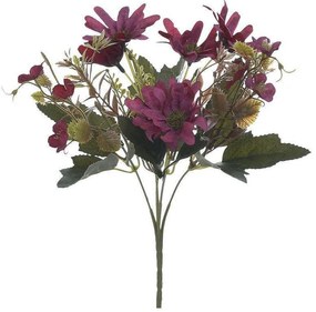 Διακοσμητικό Μπουκέτο 3-85-084-0126 27cm Purple Inart Metal, Fabric