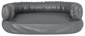 Εργονομικό Κρεβάτι Σκύλου Γκρι 60 x 42 εκ. από Συνθετικό Δέρμα - Γκρι
