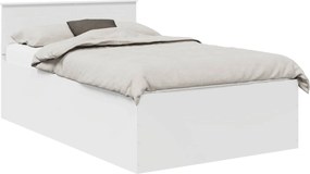 vidaXL Σκελετός Κρεβατιού Λευκό 135 x 190 cm Επεξεργασμένο ξύλο