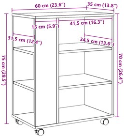 ΝΤΟΥΛΑΠΙ ΤΡΟΧΗΛΑΤΟ ΑΡΤΙΣΙΑΝΗ ΔΡΥΣ 60X35X75 ΕΚ. ΕΠΕΞΕΡΓ. ΞΥΛΟ 856657