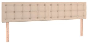 vidaXL Κεφαλάρια Κρεβατιού 2 τεμ. Καπουτσίνο 100x5x78/88εκ. Συνθ.Δέρμα