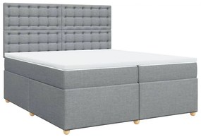 ΚΡΕΒΑΤΙ BOXSPRING ΜΕ ΣΤΡΩΜΑ ΑΝΟΙΧΤΟ ΓΚΡΙ 200X200 ΕΚ. ΥΦΑΣΜΑΤΙΝΟ 3291401