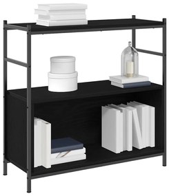 vidaXL Βιβλιοθήκη Μαύρη Δρυς 80x30x78,5 εκ Κατασκευασμένο Ξύλο