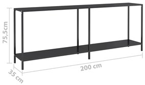 ΤΡΑΠΕΖΙ ΚΟΝΣΟΛΑ ΜΑΥΡΟ 220 X 35 X 75,5 ΕΚ. ΑΠΟ ΨΗΜΕΝΟ ΓΥΑΛΙ 331711