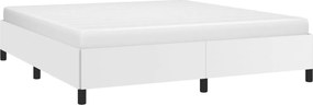 vidaXL Πλαίσιο Κρεβατιού Λευκό 180x200 εκ. από Συνθετικό Δέρμα