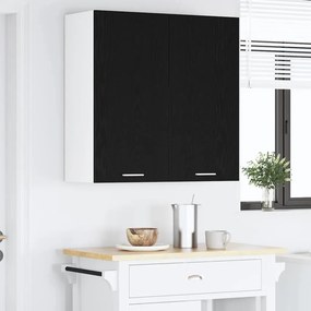 vidaXL Κρεμαστό ντουλάπι Μαύρη Οξυά 80 x 31 x 80 εκ.