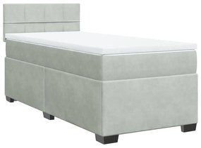 ΚΡΕΒΑΤΙ BOXSPRING ΜΕ ΣΤΡΩΜΑ ΑΝΟΙΧΤΟ ΓΚΡΙ 80X200 ΕΚ. ΒΕΛΟΥΔΙΝΟ 3288462