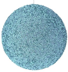 Χριστουγεννιάτικη Μπάλα Polyfoam Glitter Γαλάζια 20εκ. iliadis 83548