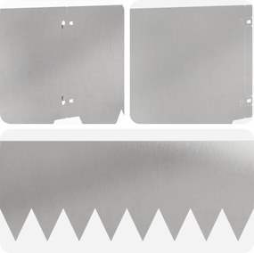 vidaXL Περίγραμμα γκαζόν 10 τμχ. 103 x 30 εκατοστά Ατσάλι Ασημί