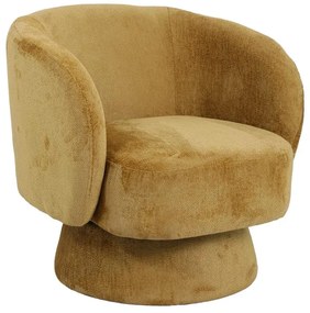 Kreslo swivel armchair fabric in tan color 78x81x77cm 78x81x77 εκ.