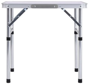 vidaXL Τραπέζι Κάμπινγκ Πτυσσόμενο Λευκό 60 x 45 εκ. Αλουμινίου