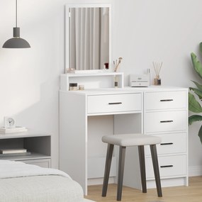 vidaXL Τραπέζι Μακιγιάζ με Συρτάρια Λευκό 50x41x140 εκ