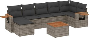 vidaXL Patio Sofa Set 8-θέσια Grey