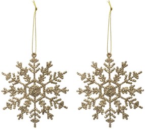 Χριστουγεννιάτικα Στολίδια (Σετ 2τμχ) A-S Glitter Snowflake 175891