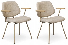 Sofia Dining Chair with Armrests Beige