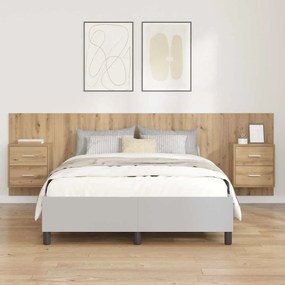 vidaXL Κεφαλή κρεβατιού με κομοδίνο 3 pcs Artisan Oak