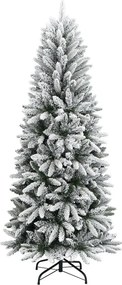vidaXL Χριστουγεννιάτικο Δέντρο Τεχνητό με Χιόνι 210 εκ. PVC &amp; PE
