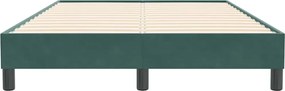 vidaXL Box Spring Κρεβάτι χωρίς στρώμα Σκούρο πράσινο Βελούδινο