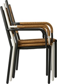 Πολυθρόνα Zucca Φυσικό με Μαύρο σκελετό 58 x 63 x 90