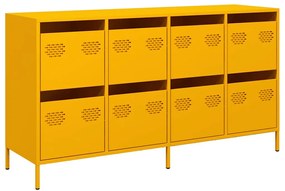 vidaXL Sideboard Μουστάρδα κίτρινη 135x39x73,5 cm Ψυχρής έλασης χάλυβα