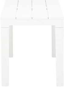 vidaXL Πάγκοι Κήπου 2 τεμ. Λευκοί Πλαστικοί