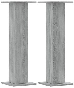 vidaXL Βάσεις Φυτών 2 τεμ. Γκρι Sonoma 30x30x95 εκ. Επεξ. Ξύλο