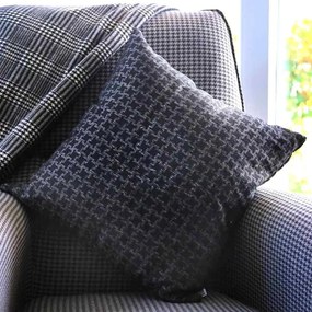 Μαξιλάρι καναπέ Bono Megapap βαμβακερό με φερμουάρ χρώμα μαύρο 50x50εκ. - 0127703