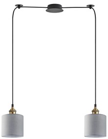 SE21-BR-10-BL2-SH2  MAGNUM BRONZE Grey Shade Pendant+