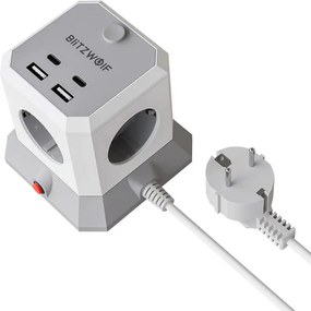 BlitzWolf BW-EC1 4xAC 2xUSB-A 2xUSB-C Extender 4xAC 2xUSB-A 2xUSB-C