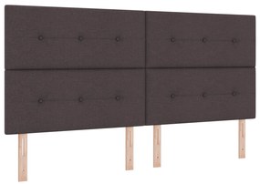 vidaXL Στρώμα με Κρεβάτι Καφέ 200x200 εκ. Ύφασμα