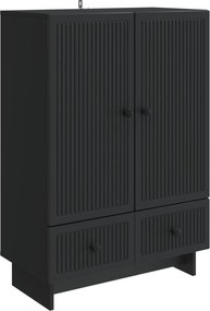 vidaXL Πλαϊνό γραφείο Μαύρο 66 x 34,5 x 95 εκ.